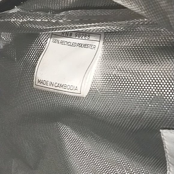 Adidas Insulated Lunch Bag Tote Gray Black 3 Stripes Large Zippered School - Picture 9 of 9